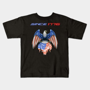 Blad eagle on 4th of  july Kids T-Shirt